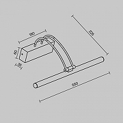 Подсветка для зеркал и картин Maytoni Mirror Finelli MIR004WL-L12B цвет плафона/подвески Белый, Черный, цвет арматуры Черный-5