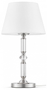 Настольная лампа Maytoni Riverside MOD018TL-01CH цвет плафона/подвески Белый, цвет арматуры Прозрачный, Хром