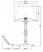 Настольная лампа Maytoni Riverside MOD018TL-01CH цвет плафона/подвески Белый, цвет арматуры Прозрачный, Хром-9