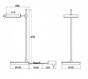 Настольная лампа Maytoni Fad MOD070TL-L8B3K цвет плафона/подвески Белый, цвет арматуры Черный-7