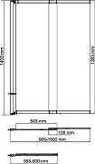 Шторка на ванну WasserKRAFT Dill 100 61S02-100 WasserSchutz Fixed профиль Черный стекло прозрачное-6