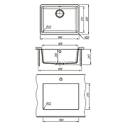 Кухонная мойка Lemark Sinara 540-U 9910076 Жасмин-3