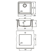 Кухонная мойка Lemark Sinara 440-U 9910067 Антрацит-3