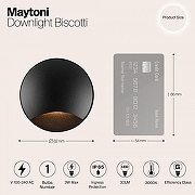 Встраиваемый светильник Maytoni B1scott1 O035-L3B3K цвет плафона/подвески Черный, цвет арматуры Черный-2