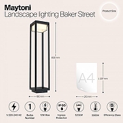 Ландшафтный светильник Maytoni Baker Street O021FL-L10B3K Черный-4