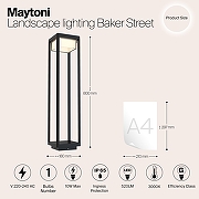 Ландшафтный светильник Maytoni Baker Street O021FL-L10B3K Черный-14