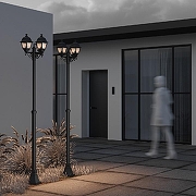 Садово-парковый светильник Maytoni Abbey Road O003FL-03B цвет плафона/подвески Прозрачный, цвет арматуры Черный-9