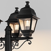 Садово-парковый светильник Maytoni Abbey Road O003FL-03B цвет плафона/подвески Прозрачный, цвет арматуры Черный-8