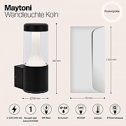 Настенный светильник Maytoni Koln O590WL-L8B4K цвет плафона/подвески Прозрачный, цвет арматуры Черный-5