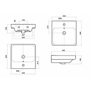 Тумба с раковиной Aquaton Сканди 45 1A2516K0SD010 подвесная Белая-10