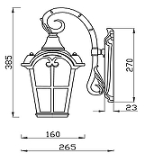 Настенный светильник Maytoni Outdoor Albion O413WL-01GB цвет арматуры Черный, Золото-2