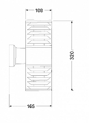Настенный светильник Maytoni Bronx O576WL-02GR цвет плафона/подвески Прозрачный, цвет арматуры Графит-10