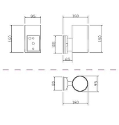 Настенный светильник Maytoni Rando O419WL-01GR цвет плафона/подвески Серый, цвет арматуры Серый-3