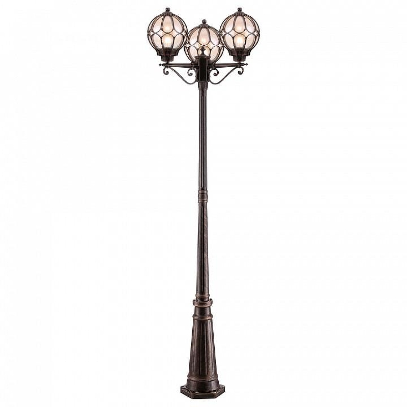 Садово-парковый светильник Maytoni V1a O023FL-03G Янтарный Золото антик