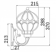 Настенный светильник Maytoni V1a O024WL-01G цвет плафона/подвески Оранжевый, цвет арматуры Золото-1