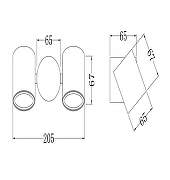 Настенный светильник Maytoni Wall Street O010WL-02B цвет плафона/подвески Черный, цвет арматуры Черный-8