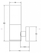 Настенный светильник Maytoni W1ll1s O418WL-01GR цвет плафона/подвески Белый, цвет арматуры Серый-9