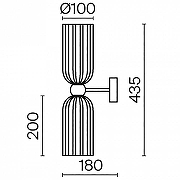 Настенный светильник Maytoni Modern 2 MOD302WL-02CG цвет плафона/подвески Оранжевый, цвет арматуры Золото-5