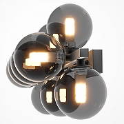 Настенный светильник Maytoni Dallas MOD547WL-09B цвет плафона/подвески Светло-серый, цвет арматуры Черный-1