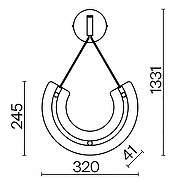 Настенный светильник Maytoni Pendant Maya P091WL-L18G3K цвет плафона/подвески Прозрачный, цвет арматуры Золото-7