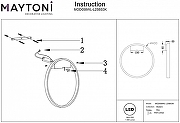 Настенный светильник Maytoni R1m MOD058WL-L25BS3K цвет плафона/подвески Латунь, цвет арматуры Латунь-3