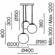 Подвесной светильник Maytoni Bas1c form MOD321PL-03W цвет белый-6
