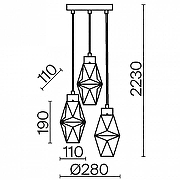 Подвесной светильник Maytoni Cocta1l t1me MOD325PL-03G цвет золото-5