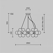 Подвесной светильник Maytoni Dallas MOD545PL-25B цвет плафона/подвески Светло-серый, цвет арматуры Черный-5