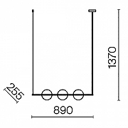 Подвесной светильник Maytoni Er1ch MOD221PL-03N цвет латунь-7