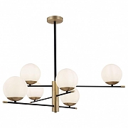 Подвесной светильник Maytoni Nostalg1a MOD048PL-06G цвет плафона/подвески Белый, цвет арматуры Золото, Черный