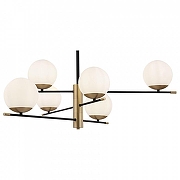 Подвесной светильник Maytoni Nostalg1a MOD048PL-06G цвет плафона/подвески Белый, цвет арматуры Золото, Черный-1