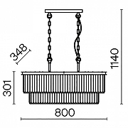 Подвесной светильник Maytoni Revero MOD085PL-08G цвет золото-6