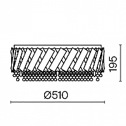 Потолочный светильник Maytoni Modern Artistico MOD017CL-05BS цвет плафона/подвески Латунь, цвет арматуры Латунь-6