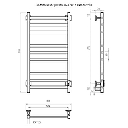Электрический полотенцесушитель Тругор ПЭК 21кв СП 80x50 Черный-3