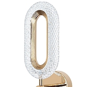 Настенный светильник Artelamp Ovale A2489AP-1GO цвет плафона/подвески Прозрачный, цвет арматуры Золото-1