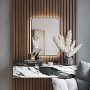 Зеркало Bond Loft 60x80 M35ZE-6080 с подсветкой Черное глянцевое с бесконтактным выключателем-9