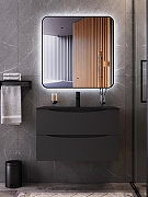 Зеркало Bond Loft 80x80 M35ZE-8080 с подсветкой Черное глянцевое с бесконтактным выключателем-5