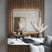 Зеркало Bond Loft 100x80 M35ZE-10080 с подсветкой Черное глянцевое с бесконтактным выключателем-10