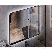 Зеркало Bond Loft 100x80 M35ZE-10080 с подсветкой Черное глянцевое с бесконтактным выключателем-7