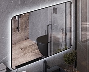 Зеркало Bond Loft 120x80 M35ZE-12080 с подсветкой Черное глянцевое с бесконтактным выключателем-7