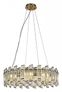 Люстра Divinare Romilda 3512/17 LM-8 цвет плафона/подвески Прозрачный, цвет арматуры Латунь-1