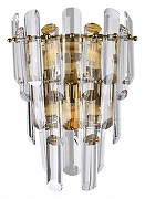 Настенный светильник Divinare Rosie 3511/17 AP-3 цвет плафона/подвески Прозрачный, цвет арматуры Латунь