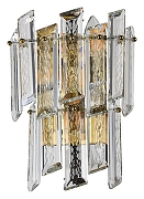 Настенный светильник Divinare Romilda 3512/17 AP-3 цвет плафона/подвески Прозрачный, цвет арматуры Латунь-1