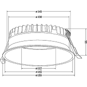 Встраиваемый светильник Maytoni Pendant Okno DL053-24W4K-W цвет Белый-7