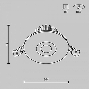Встраиваемый светильник Maytoni Zen DL038-2-L7B4K цвет плафона/подвески Прозрачный, цвет арматуры Черный-4