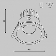 Встраиваемый светильник Maytoni Downlight Zoom DL034-L12W4K-B цвет Черный-8