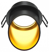 Встраиваемый светильник Maytoni Downlight Lipari DL044-01-GU10-B цвет плафона/подвески Черный, цвет арматуры Черный