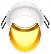 Встраиваемый светильник Maytoni Downlight Lipari DL044-01-GU10-W цвет плафона/подвески Белый, Золото, цвет арматуры Белый