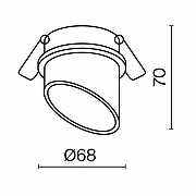 Встраиваемый светильник Maytoni Downlight Lipari DL044-01-GU10-W цвет плафона/подвески Белый, Золото, цвет арматуры Белый-5