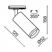 Трековый светильник Maytoni Single phase track system Focus LED TR021-1-12W4K-W-D-W цвет плафона/подвески Белый, цвет арматуры Белый-7